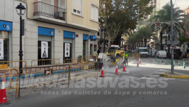 Obras del cableado de fibra óptica