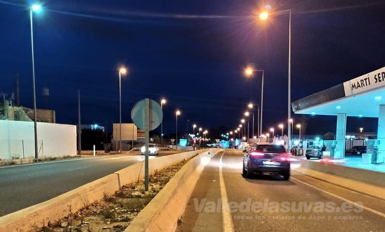 Carretera Aspe Novelda Alumbrado