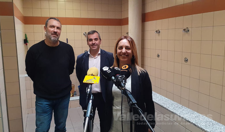 vestuarios mixtos pabellón Aspe