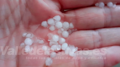 Tormenta de granizo en el valle