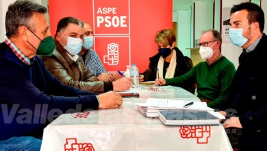 Reunión de Fulgencio Cerdán con la nueva ejecutiva del PSOE de Aspe