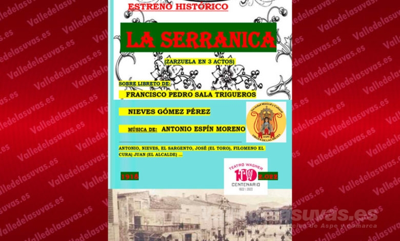 Cartel de la Zarzuela "La Serranica"